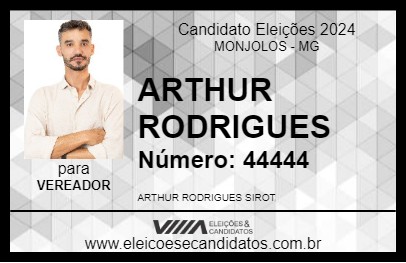 Candidato ARTHUR RODRIGUES 2024 - MONJOLOS - Eleições