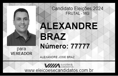 Candidato ALEXANDRE BRAZ 2024 - FRUTAL - Eleições