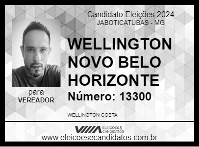 Candidato WELLINGTON NOVO BELO HORIZONTE 2024 - JABOTICATUBAS - Eleições