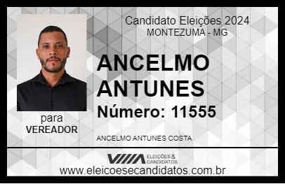 Candidato ANCELMO ANTUNES 2024 - MONTEZUMA - Eleições