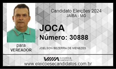 Candidato JOCA 2024 - JAÍBA - Eleições