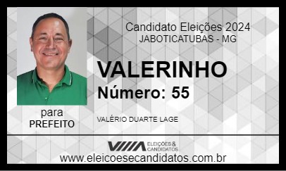 Candidato VALERINHO 2024 - JABOTICATUBAS - Eleições