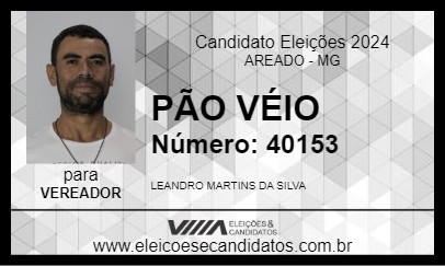 Candidato PÃO VÉIO 2024 - AREADO - Eleições