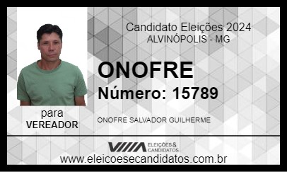 Candidato ONOFRE 2024 - ALVINÓPOLIS - Eleições