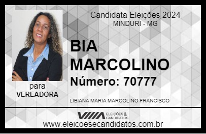 Candidato BIA MARCOLINO 2024 - MINDURI - Eleições