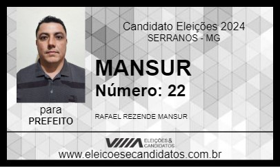 Candidato MANSUR 2024 - SERRANOS - Eleições