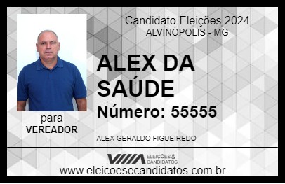 Candidato ALEX DA SAÚDE  2024 - ALVINÓPOLIS - Eleições