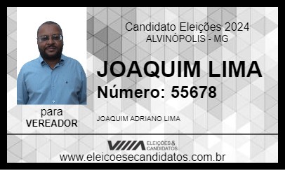 Candidato JOAQUIM LIMA 2024 - ALVINÓPOLIS - Eleições