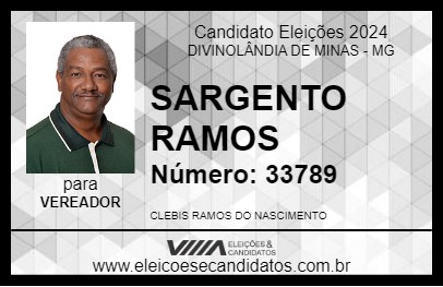 Candidato SARGENTO RAMOS 2024 - DIVINOLÂNDIA DE MINAS - Eleições