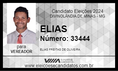 Candidato ELIAS 2024 - DIVINOLÂNDIA DE MINAS - Eleições