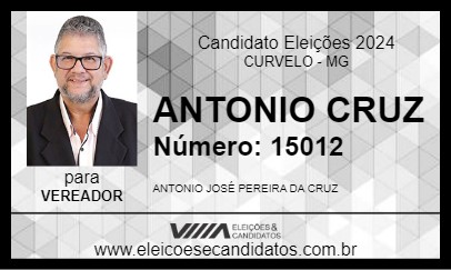 Candidato ANTONIO CRUZ 2024 - CURVELO - Eleições