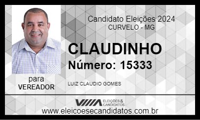 Candidato CLAUDINHO 2024 - CURVELO - Eleições