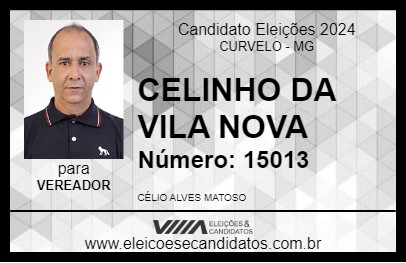 Candidato CELINHO DA VILA NOVA 2024 - CURVELO - Eleições