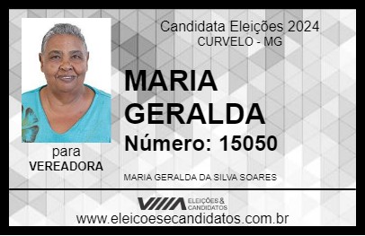 Candidato MARIA GERALDA 2024 - CURVELO - Eleições