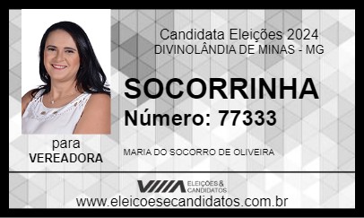 Candidato SOCORRINHA 2024 - DIVINOLÂNDIA DE MINAS - Eleições