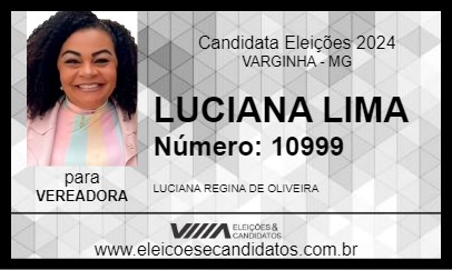 Candidato LUCIANA LIMA 2024 - VARGINHA - Eleições