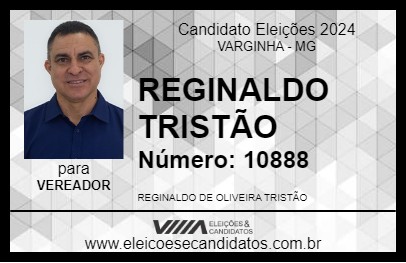 Candidato REGINALDO TRISTÃO 2024 - VARGINHA - Eleições