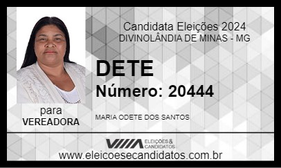 Candidato DETE 2024 - DIVINOLÂNDIA DE MINAS - Eleições