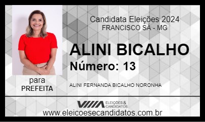 Candidato ALINI BICALHO 2024 - FRANCISCO SÁ - Eleições