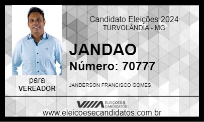 Candidato JANDAO 2024 - TURVOLÂNDIA - Eleições