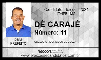 Candidato DÉ CARAJÉ 2024 - ITAIPÉ - Eleições