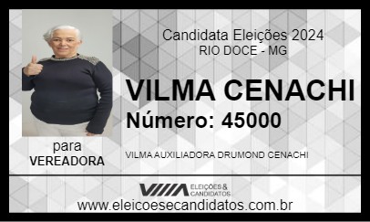 Candidato VILMA CENACHI 2024 - RIO DOCE - Eleições