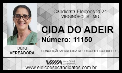 Candidato CIDA DO ADEIR 2024 - VIRGINÓPOLIS - Eleições