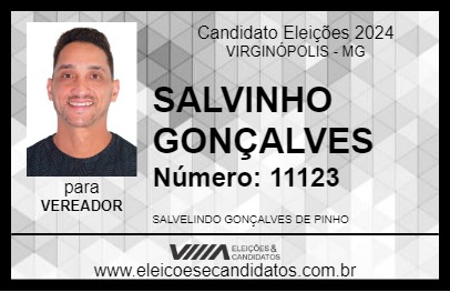 Candidato SALVINHO GONÇALVES 2024 - VIRGINÓPOLIS - Eleições