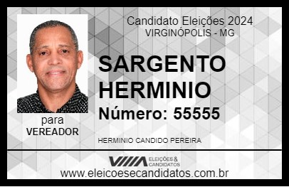 Candidato SARGENTO HERMINIO 2024 - VIRGINÓPOLIS - Eleições