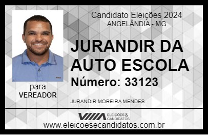 Candidato JURANDIR DA AUTO ESCOLA 2024 - ANGELÂNDIA - Eleições