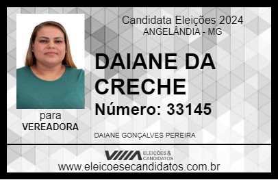 Candidato DAIANE GONÇALVES 2024 - ANGELÂNDIA - Eleições