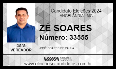 Candidato ZÉ SOARES 2024 - ANGELÂNDIA - Eleições