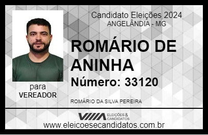 Candidato ROMÁRIO DE ANINHA 2024 - ANGELÂNDIA - Eleições