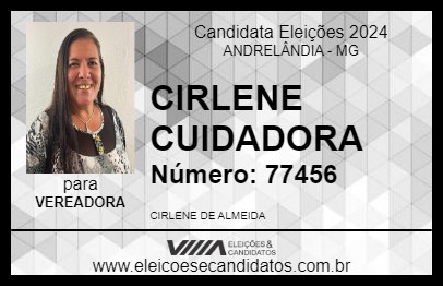 Candidato CIRLENE CUIDADORA 2024 - ANDRELÂNDIA - Eleições