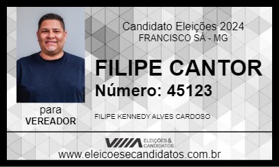 Candidato FILIPE CANTOR 2024 - FRANCISCO SÁ - Eleições