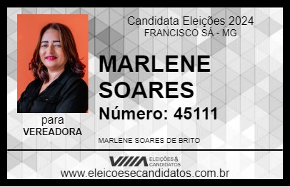 Candidato MARLENE SOARES 2024 - FRANCISCO SÁ - Eleições