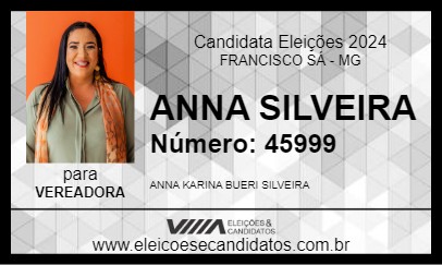 Candidato ANNA SILVEIRA 2024 - FRANCISCO SÁ - Eleições