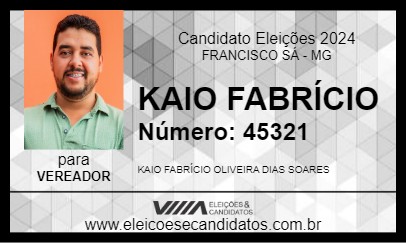 Candidato KAIO FABRÍCIO 2024 - FRANCISCO SÁ - Eleições