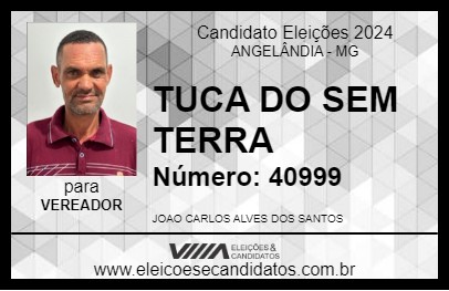 Candidato TUCA DO SEM TERRA 2024 - ANGELÂNDIA - Eleições