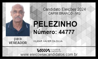 Candidato PELEZINHO 2024 - CAPIM BRANCO - Eleições