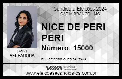 Candidato NICE DE PERI PERI 2024 - CAPIM BRANCO - Eleições