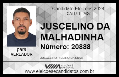 Candidato JUSCELINO DA MALHADINHA 2024 - CATUTI - Eleições