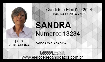 Candidato SANDRA 2024 - BARRA LONGA - Eleições