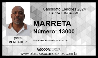 Candidato MARRETA 2024 - BARRA LONGA - Eleições