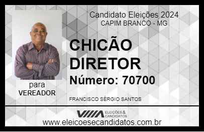 Candidato CHICÃO DIRETOR 2024 - CAPIM BRANCO - Eleições