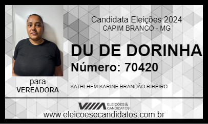 Candidato DU DE DORINHA 2024 - CAPIM BRANCO - Eleições