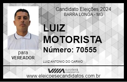 Candidato LUIZ MOTORISTA 2024 - BARRA LONGA - Eleições