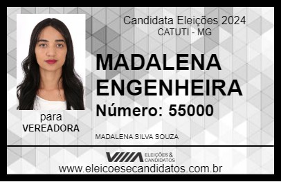 Candidato MADALENA ENGENHEIRA 2024 - CATUTI - Eleições