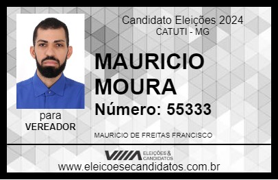 Candidato MAURICIO MOURA 2024 - CATUTI - Eleições