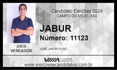 Candidato JABUR 2024 - CAMPO DO MEIO - Eleições